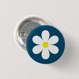 White Daisy Meadow Blume Freundschaft Niedlich Blu Button