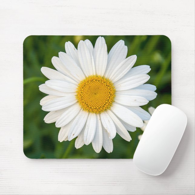 White Daisy Mousepad (Mit Mouse)