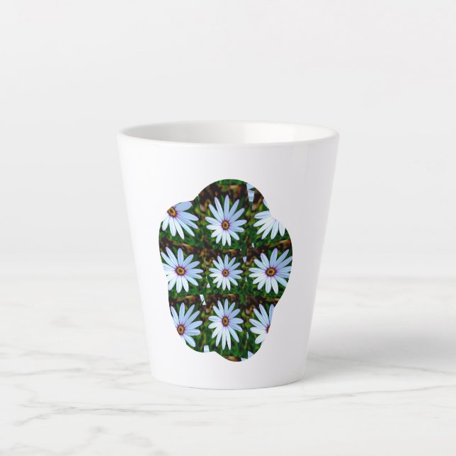 White Daisy Pattern Milchtasse (Vorderseite)