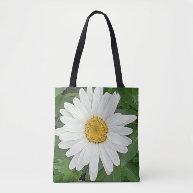 White Daisy Tote Bag (Vorderseite)