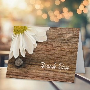 White Daisy und Barn Wood Country Danke