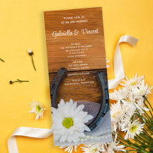 White Daisy und Horseshoe Western Wedding