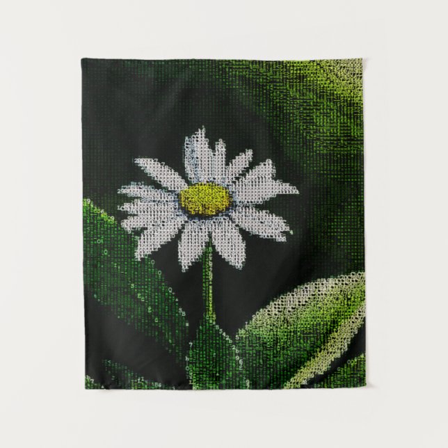 WHITE DAISY WANDTEPPICH (Vorderseite)