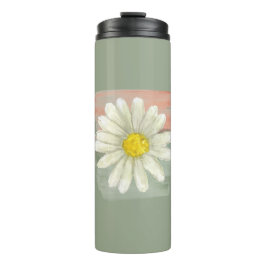 White Daisy Watercolor Thermosbecher