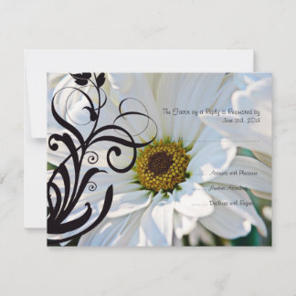 White Daisy Wedding Einladung UAWG