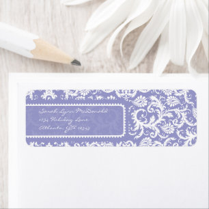 White Damask auf Lilac-Rücksendeadresse