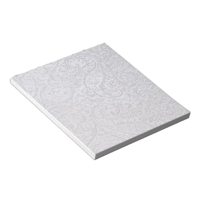 White Damask Notizblock (angewinkelt)