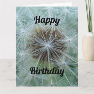White Dandelion Birthday Karte