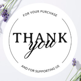 White Dankeschön an den Minimalistischen Aufkleber