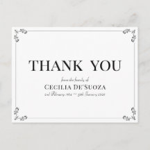 White Dankeschön Ihnen Vintag Classic Elegant Simp