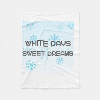 White Days Sweet Dreams Cozy Winter Blanket | Snow Fleecedecke
