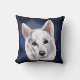 WHITE DEUTSCHE SHEPHERD KISSEN
