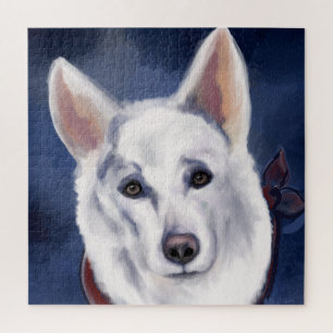 WHITE DEUTSCHE SHEPHERD PUZZLE
