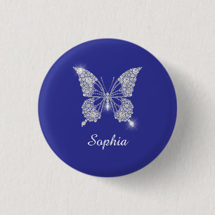 White Diamond Butterfly, Script Name, Deep Blue Button
