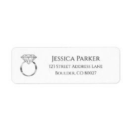White Diamond Wedding Ring Verlobte Rücksendeadres
