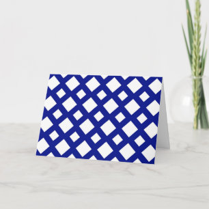 White Diamonds on Navy Karte