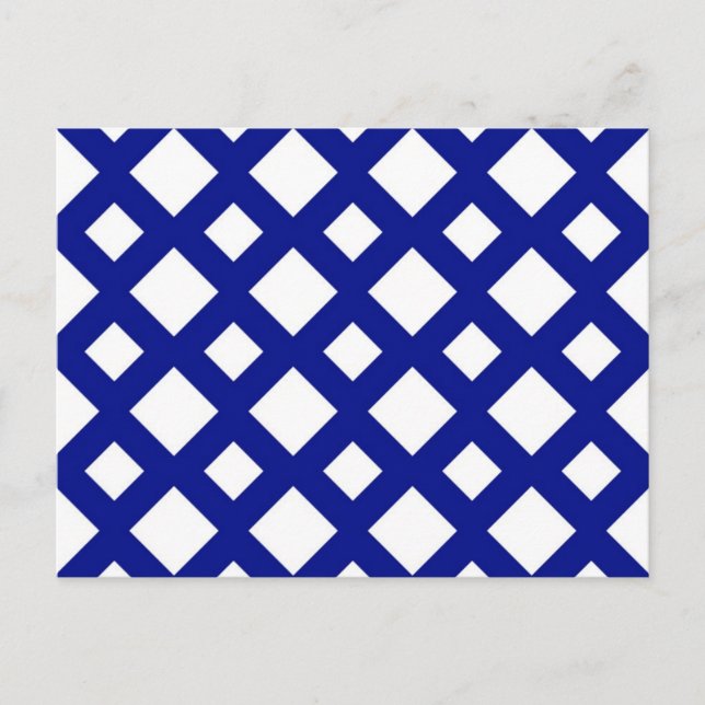 White Diamonds on Navy Postkarte (Vorderseite)