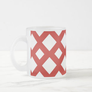 White Diamonds on Red Mattglastasse