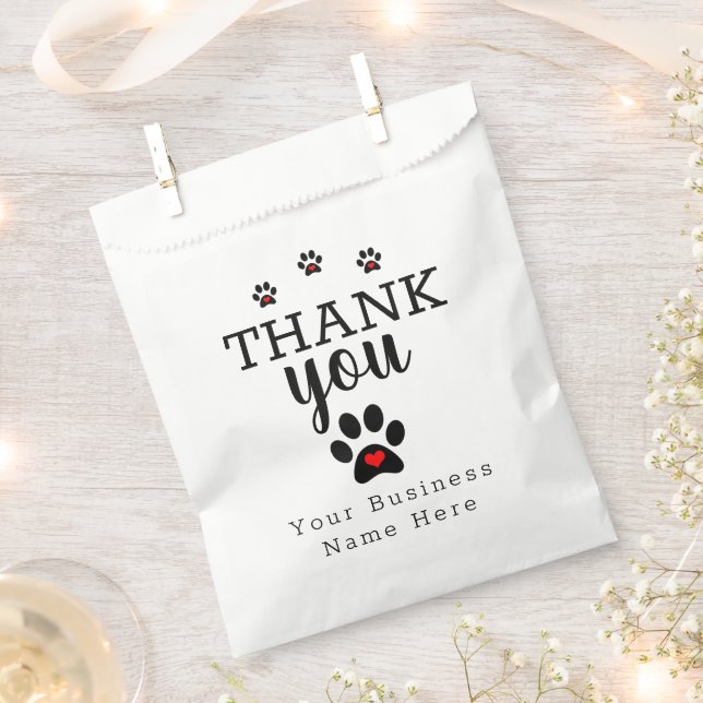 White Dog Pw Custom Vielen Dank Geschenktütchen (Ausgeschnitten)