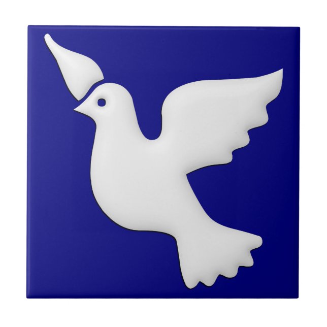 White Dove Belight gegenüber Links Keramik Tile Fliese (Vorderseite)