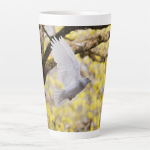 White Dove Flying Wings Naturbaum Fotografie Milchtasse