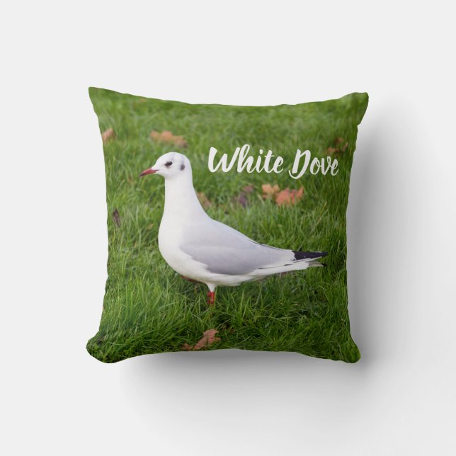 White Dove für Vögel und Taube Liebesgeschenk Kissen (Vorderseite)