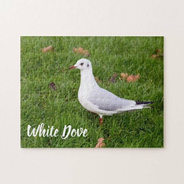 White Dove für Vögel und Taube Liebesgeschenk Puzzle (Horizontal)