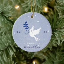 White Dove Happy Hanukkah Year Chrismukkah