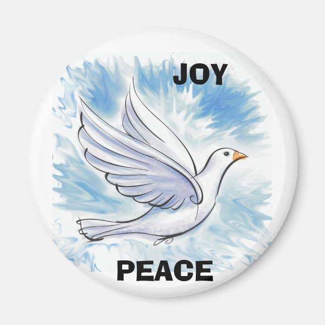 White Dove, PEACE, JOY Magnet (Vorne)