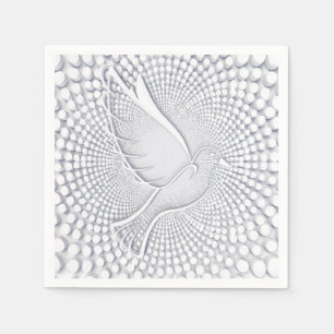 White Dove Standard Cocktail Papier Napkins Serviette