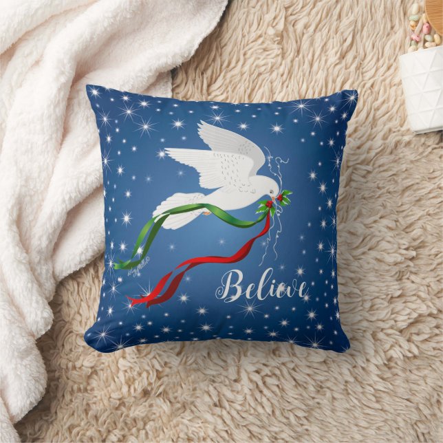 White Dove Throw Kissen (Decke)