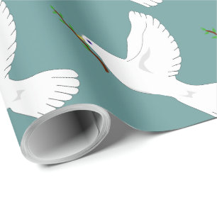 White Dove Weihnachtsgeschenk Wrap Geschenkpapier