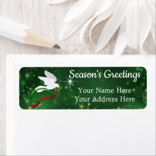White Dove Weihnachtslabel