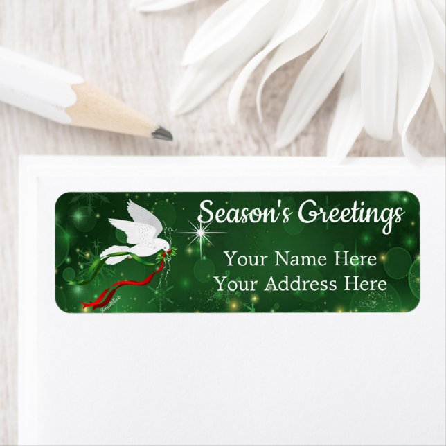 White Dove Weihnachtslabel (Insitu)