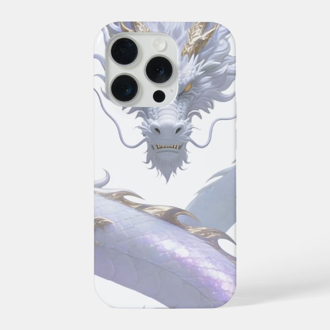 White Dragon Art | Mythische Fantasy-Ästhetik | Od iPhone Hülle (Rückseite)