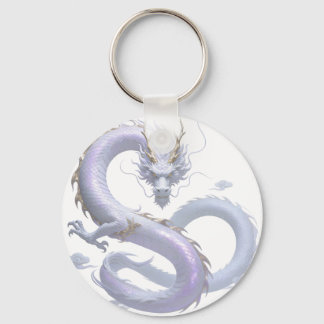 White Dragon Art | Mythische Fantasy-Ästhetik | Od Schlüsselanhänger
