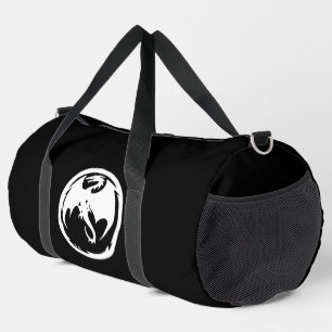 White Dragon Black Duffel Tasche