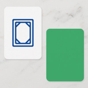 White Dragon Mahjong Tile w/Jade Green Back Mitteilungskarte