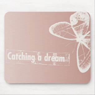 White Dream Butterfly Mousepad