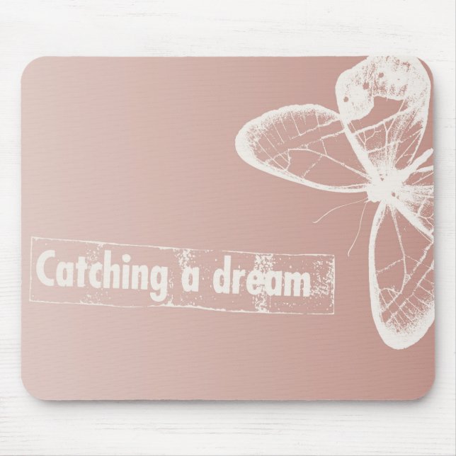 White Dream Butterfly Mousepad (Vorne)