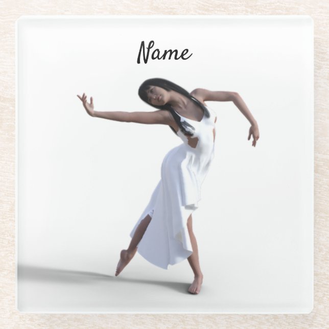 White Dress Dancer Thunder_Cove  Glasuntersetzer (Vorderseite)