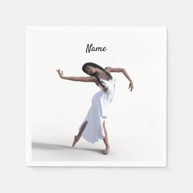 White Dress Dancer Thunder_Cove Serviette (Vorderseite)