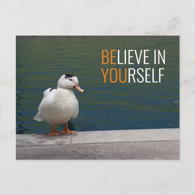White Duck "Be Yourself" Postkarte (Vorderseite)