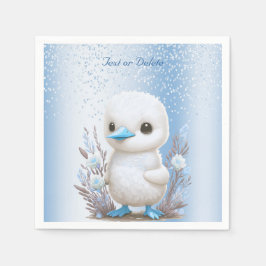 White Duck Blue Floral Napkins Serviette