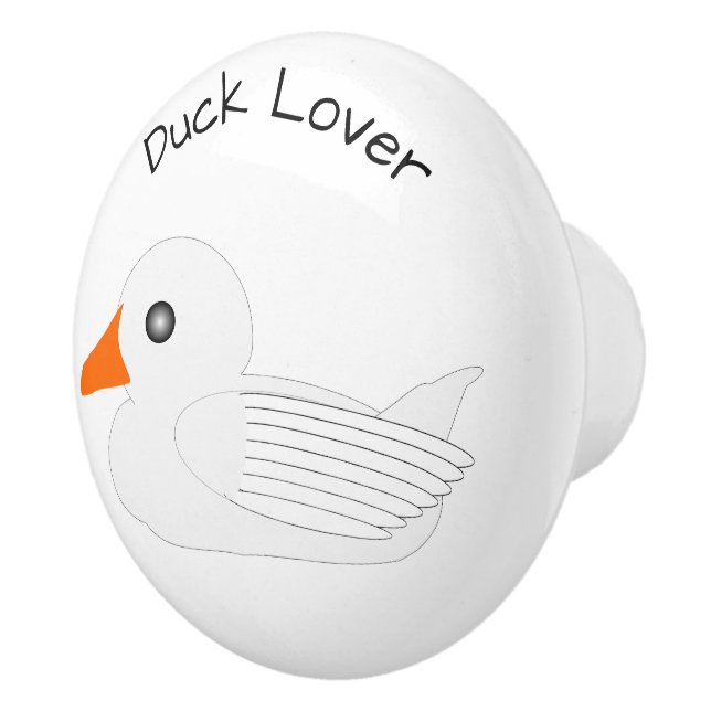 White Duck Design Personalised Keramikknauf (Rechts)