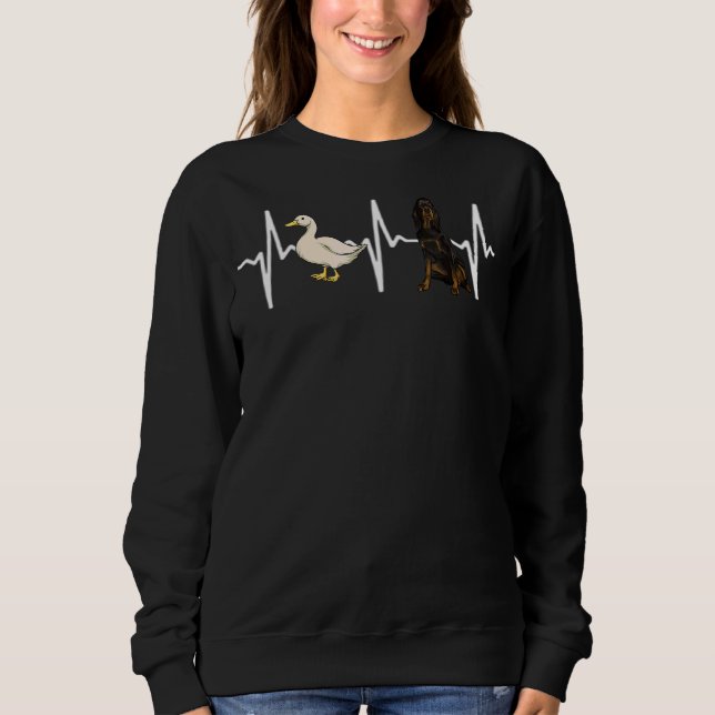 White Duck Gordon Setter Heartbeat Dog Sweatshirt (Vorderseite)