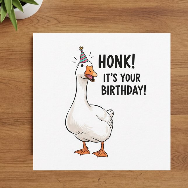 White Duck - Happy Birthday  Greeting  card (Von Creator hochgeladen)