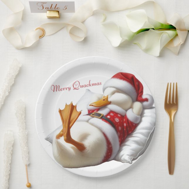White Duck Weihnachts-Party Teller (Hochzeit)
