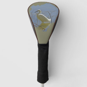 White Egret Foto Elegant Bird Calm Water Nature Golf Headcover