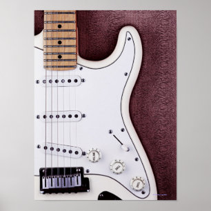 White Electric Gitarre 2 Poster